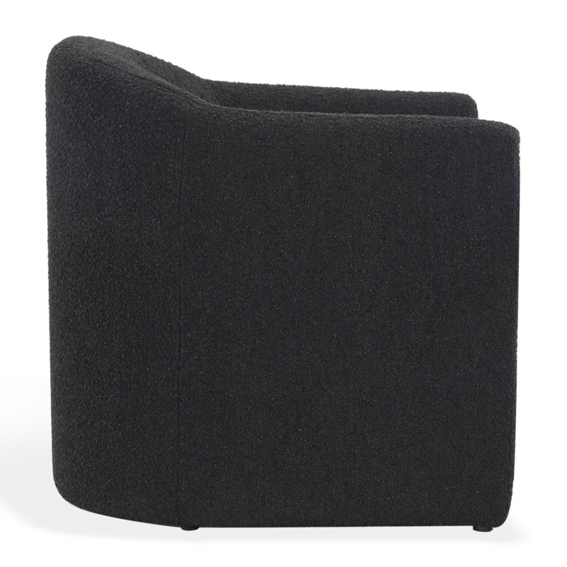 Fauteuil demi-tonneau 32,87 po Pollman, Bouclé noir