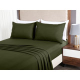 Green Queen Size Comforter Set - 7 Pieces Coin Pattern Bed In A Bag With Comforter, Bed Sheets, Pillowcases, & Shams Bedding Set