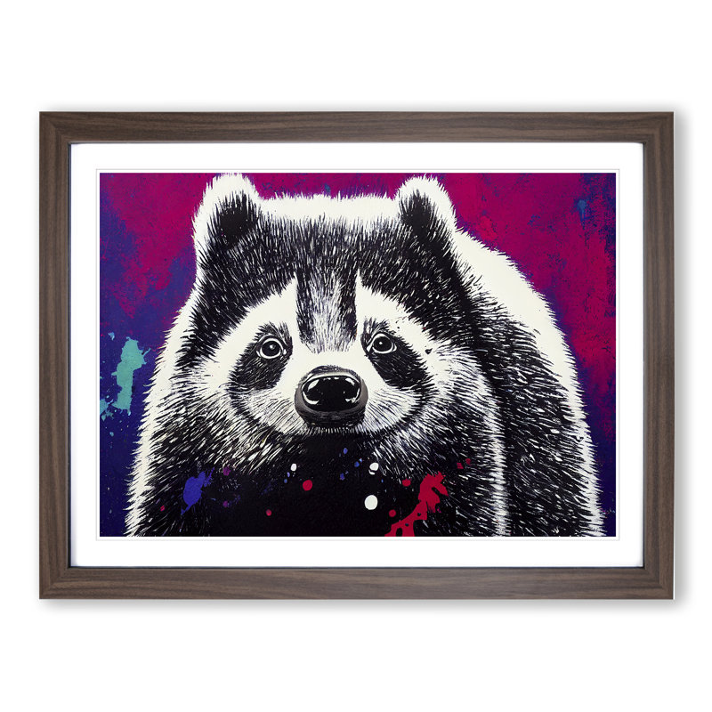 Badger Splash Vol.1 Abstract - Framed Print, 25cm H x 34cm W x 2cm D, Walnut