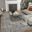 Tapis gris en polypropylène tissé à la main Raghdah Southwestern-612756187