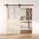 Porte de grange en verre givré non assemblé et fini 26 po x 80 po Homacer Tinsmith Grey