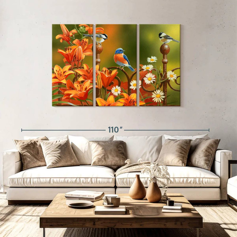 Harnek Rusty Fence And Lilies, 48" H x 74" W