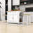 Rolling Kitchen Island Set with Drop Leaf, 2 Bar Stools, Power Outlet, 2 Drawers and Door Racks-693635078