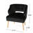 Ballentine Mid-Century Modern Accent Chair with Channel Stitching and Rubberwood Legs-1636391747