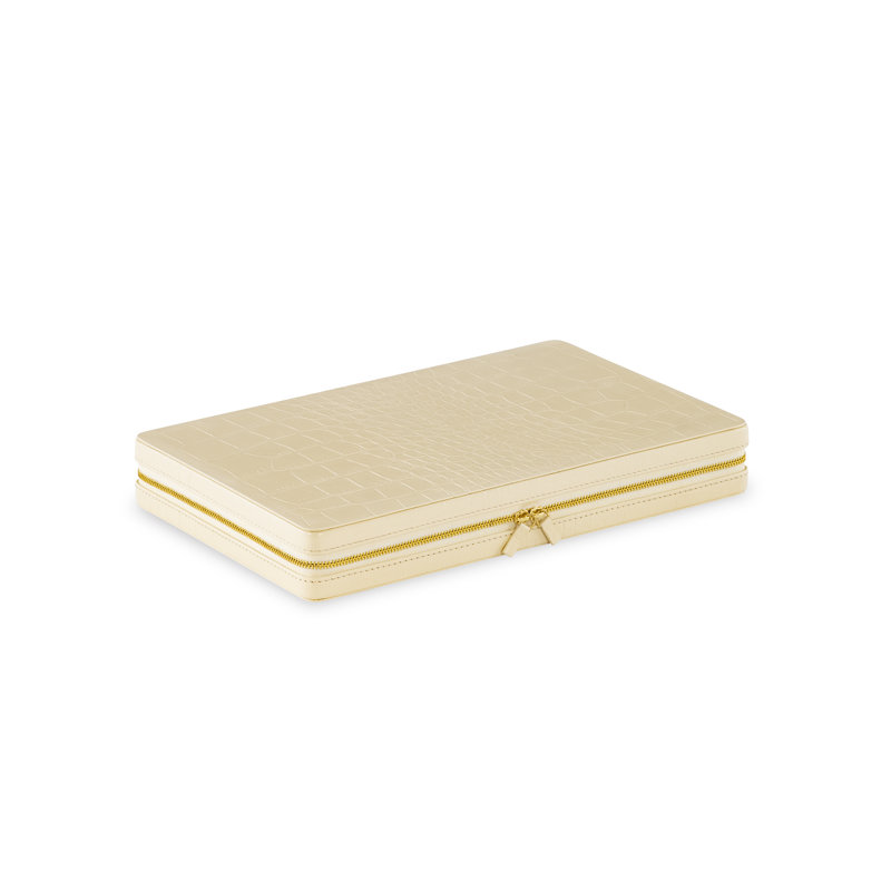 Travel Backgammon Board Cream, Cream