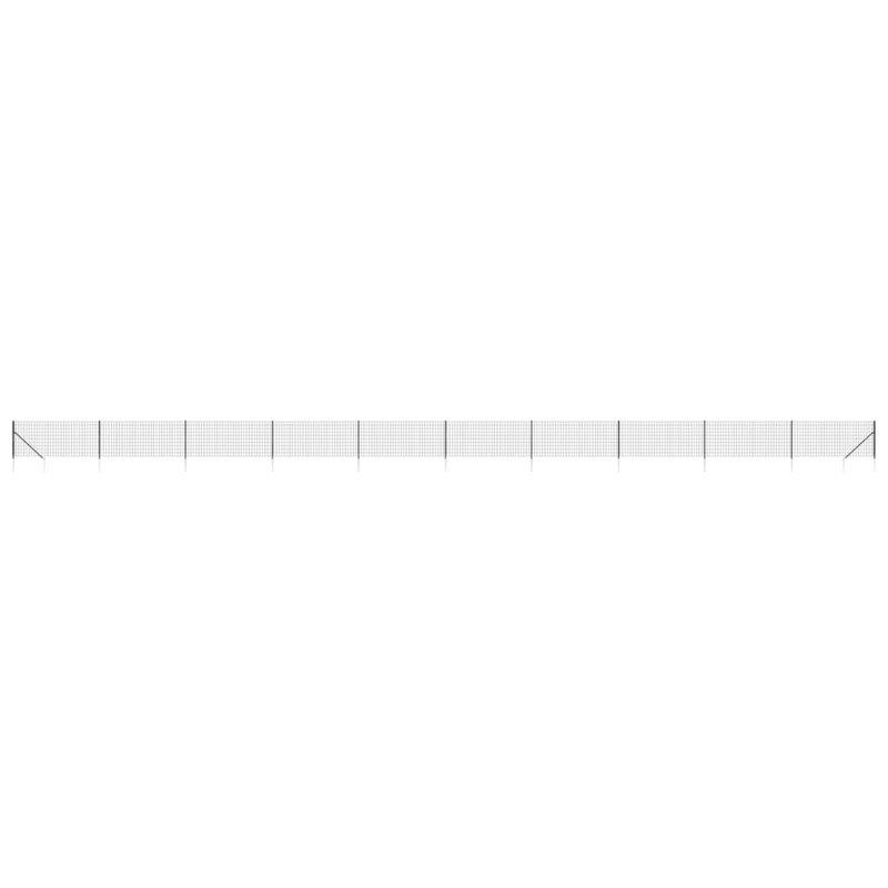 Benon Metal Wire/Mesh Fence, 100cm H x 2500cm W x 7.5cm D, 13, Anthracite