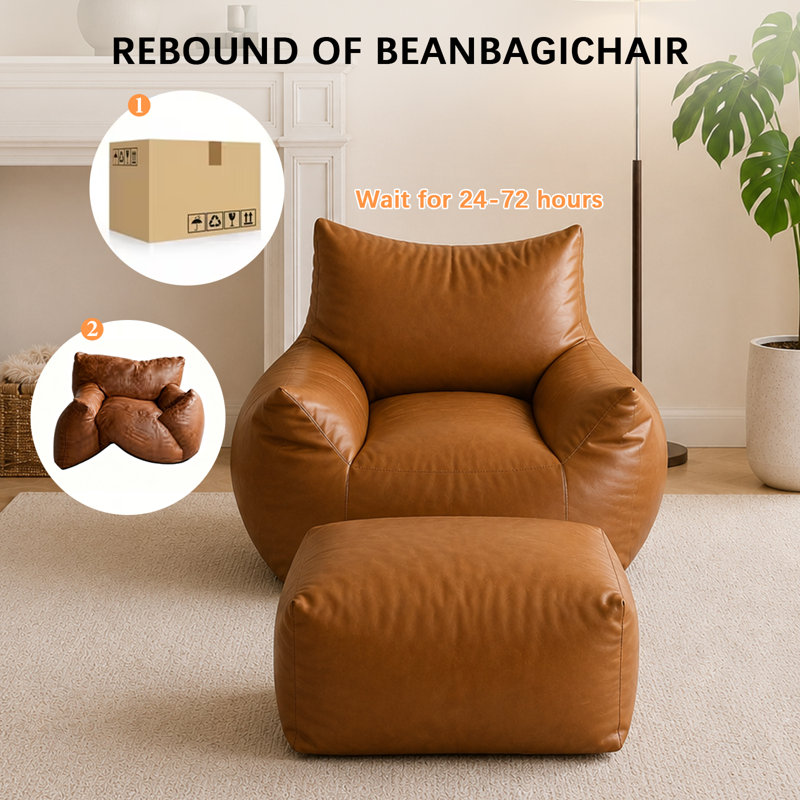 Fauteuil à billes en fausse fourrure