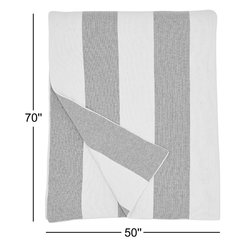 Simple Striped Throw Blanket, Mustard/Bronze