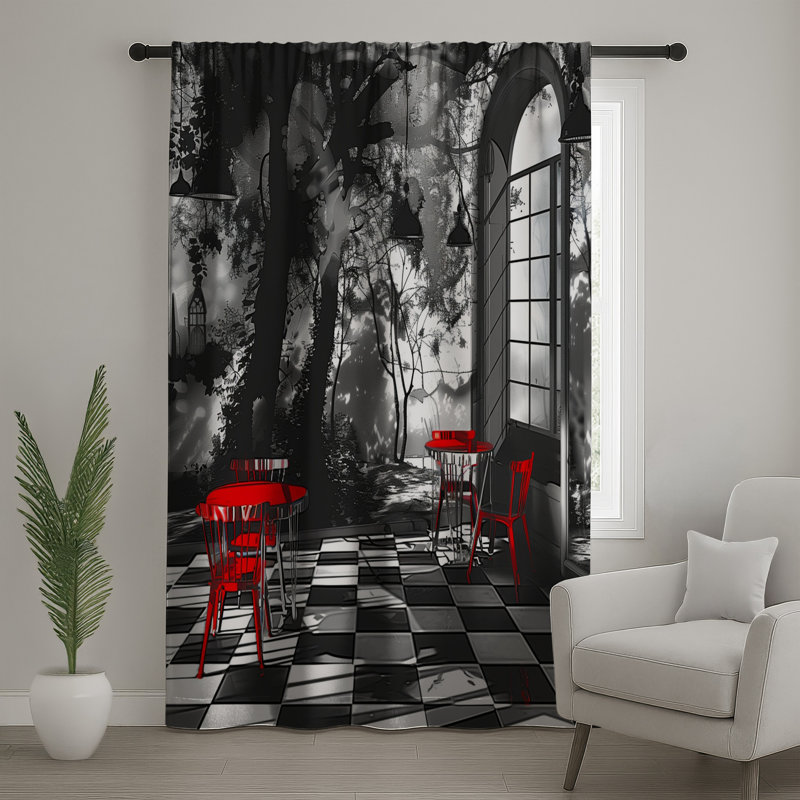 Rideaux, voilages et rideaux occultant Cafe - 1 panneau, 50 po x 80 po - 1 panneau, Transparent