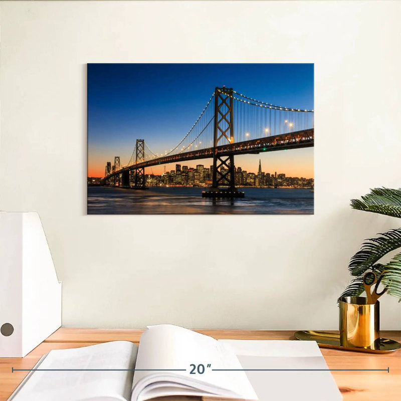Lilie sf Bay Bridge Blue Hour, H 8 po x l 12 po