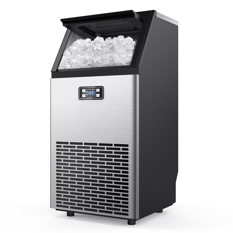 Cowsar 100 Lb. Machine à glaçons commerciale autoportante / sous le comptoir avec cuillère en acier inoxydable