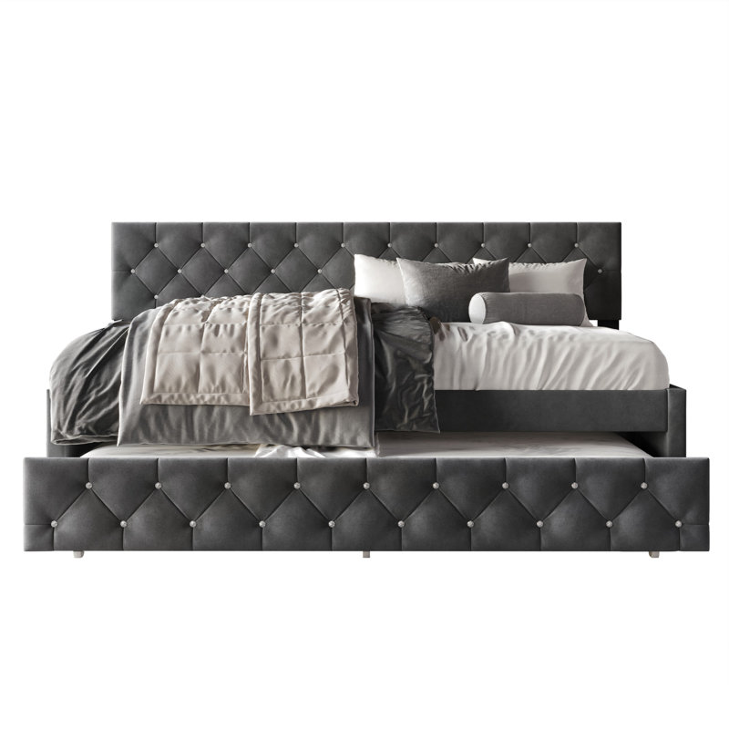 Lit de jour Darcey, Gris foncé