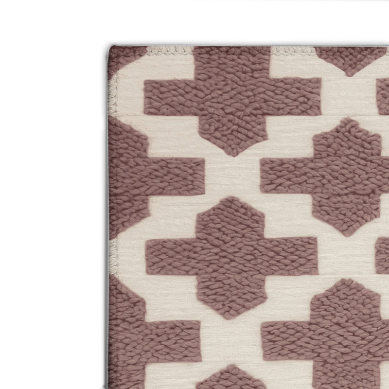 Tapis d'intérieur et d'extérieur à carreaux beige, Rectangulaire 2 pi x 3 pi