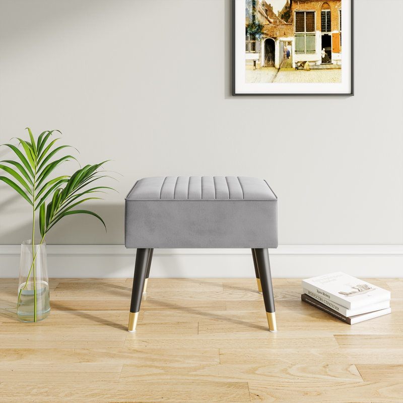 Manufactured Wood Accent Stool, Grey