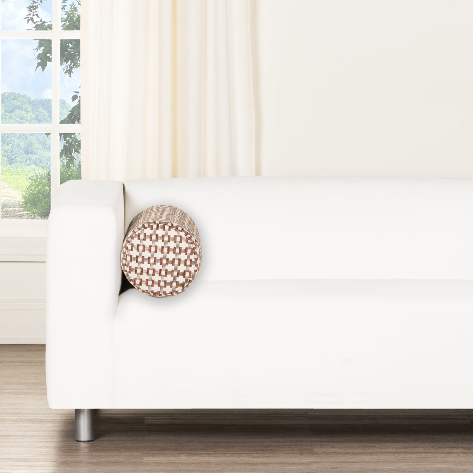 Birch Lane Stride Throw Pillow Bolster, Purple Geometric