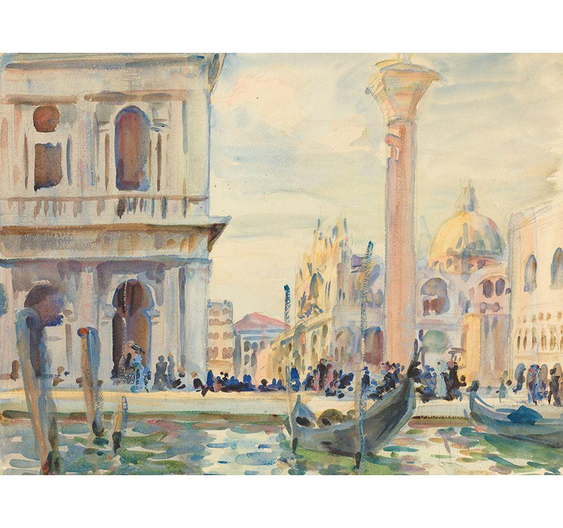 Red Barrel Studio® Sargent, John Singer Gallery Wrapped Canvas Art Titled: The Piazzetta 55586, 28" H x 36" W