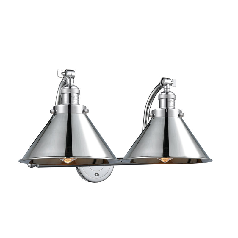 Haniyaah 2 - Light Dimmable Vanity Light, Polished Chrome, Polished Chrome, 6 Watt Vinage LED Bulb