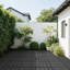 Carreaux de terrasse en plastique emboîtables, 44 paquets de tuiles de terrasse, 12 pouces x 12 pouces imperméables pour une utilisation toutes saisons, tuiles de terrasse pour piscine de jardin-130195165