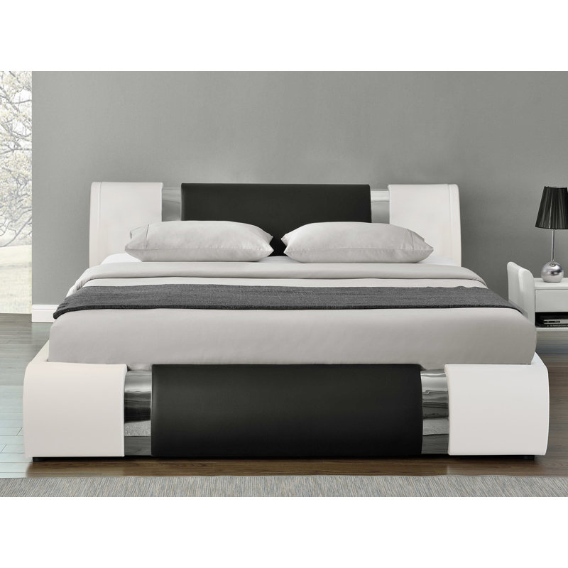 Lit plateforme Risa en métal, aucun sommier requis, Double