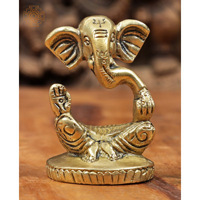 Figurine Ganesha stylisée de petite taille