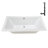 66'' x 34'' Acrylic Soaking Drop-In Bathtub, Drain Included-97544388