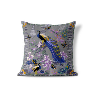 Housse de coussin intérieur / extérieur en polyester Peacock Paradise
