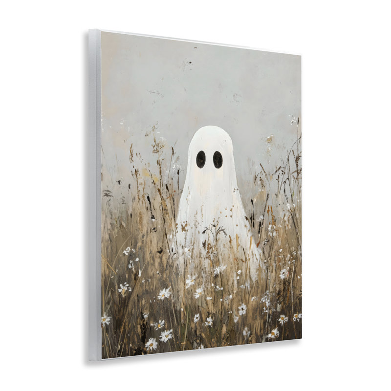 Plaque murale Ghost In Field of Wildflowers, design par Creative Studio