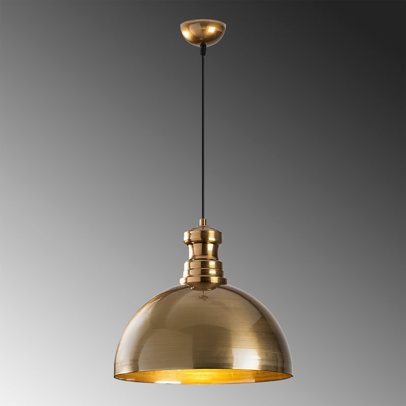 1 - Light Gold Shaded Pendant