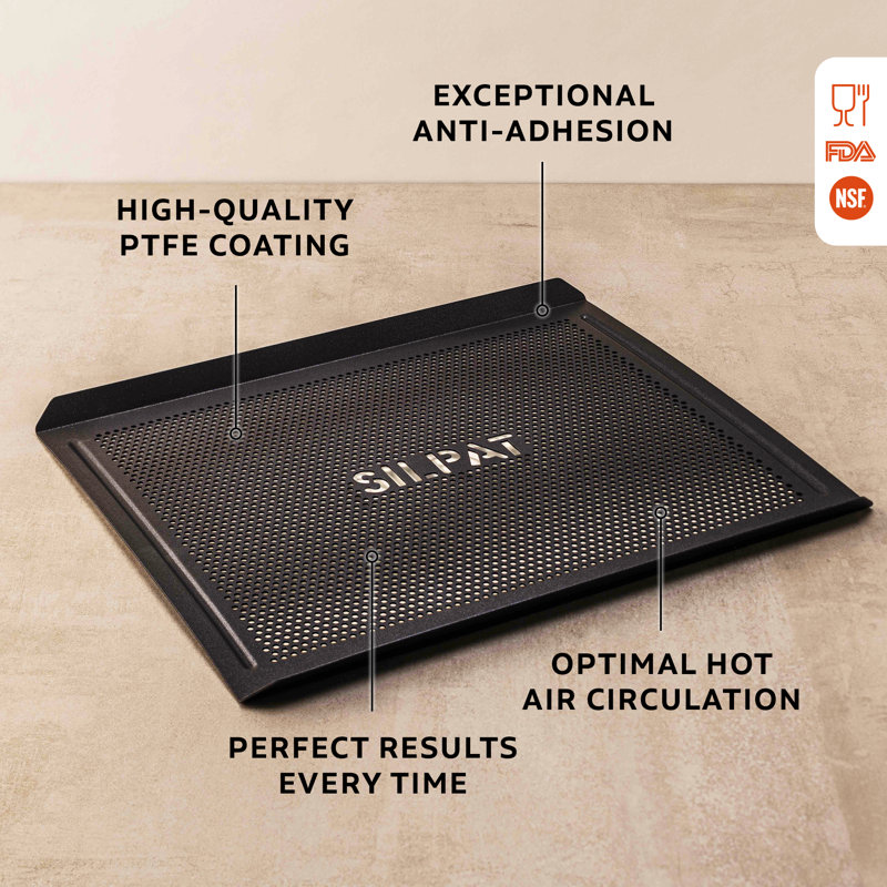 Silpat Black Aluminum Non-Stick Perforated Baking Tray