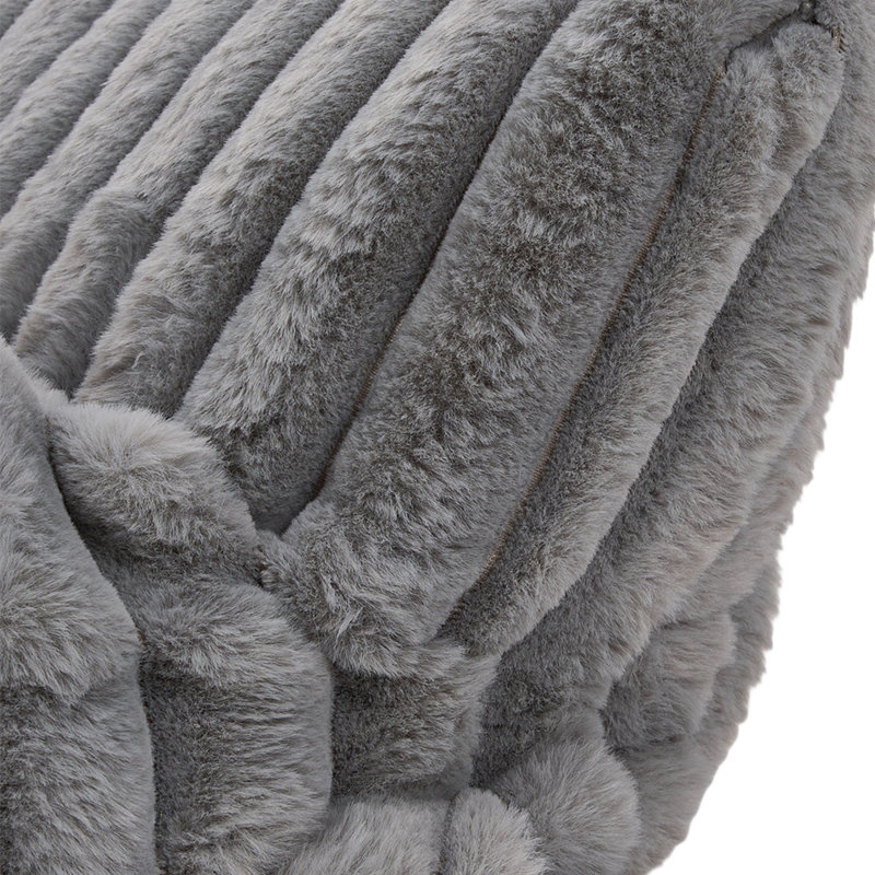Faux Fur Pet Bed, 25" H x 61" W x 45" D, Grey