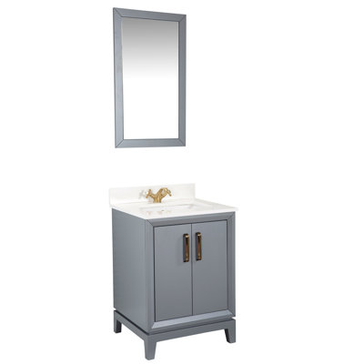 Ensemble de meuble-lavabo simple 23,6 "avec miroir Aeona