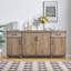 Ensemble de bureau de direction contemporain en bois 4 pièces Coble - chêne rustique