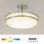 Plafonnier semi-encastré 14 pouces à DEL à intensité variable, plafonnier écoénergétique 4000K en nickel brossé, luminaire d'intérieur moderne pour entrée de couloir de chambre à coucher, avec homologation cETL-55048198