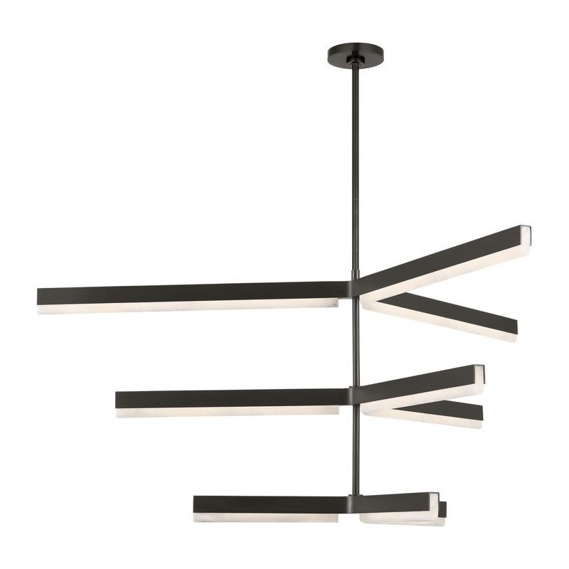 Linea LED Chandelier, Bronze