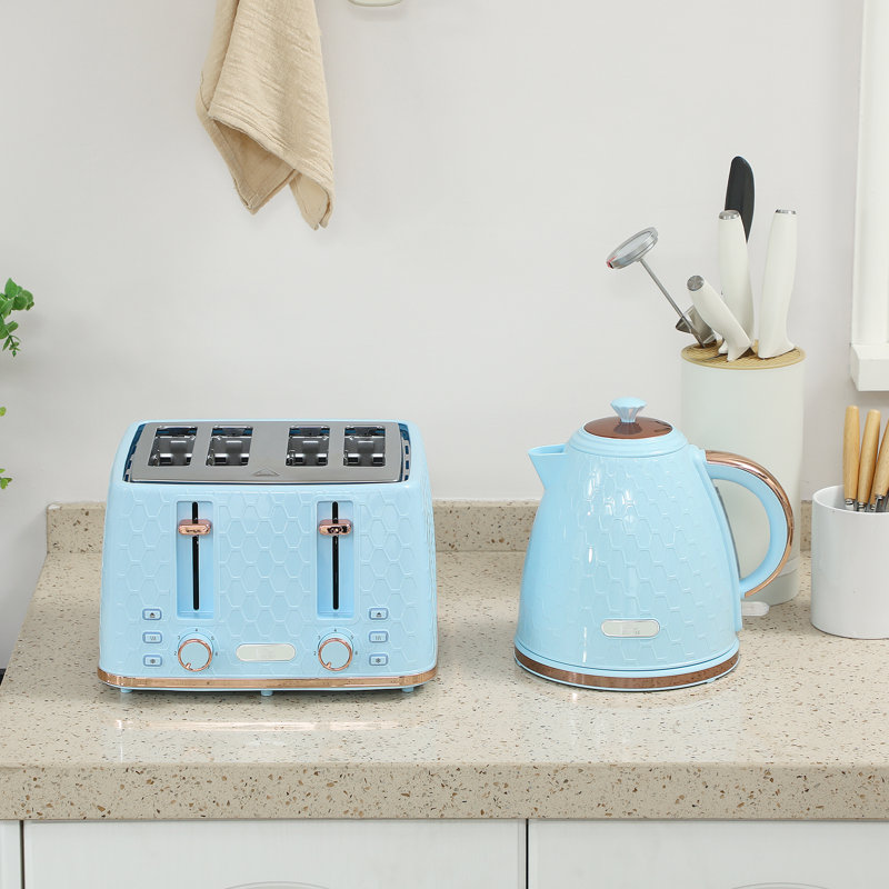 Kettle and Toaster Set, Light Blue