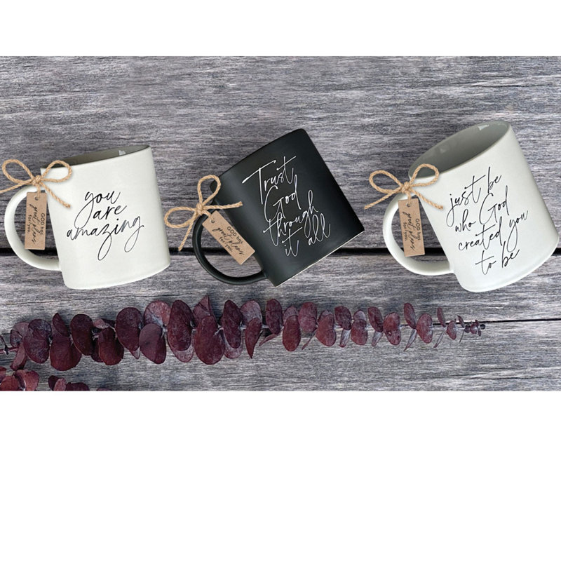 Grande tasse blanche Just Be 18 oz Ephesians 1