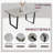 Zionna 3-Piece MDF Top Dining Table Set 47.2 in. Rectangle Table, 1-Back Corner Seat Bench and 1-Bench