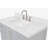 ARIEL Moille 42" Single Bathroom Vanity with Top in Grey, with 1.5 Carrara White Quartz Top, Rectangle Sink-2032580513-2070908115