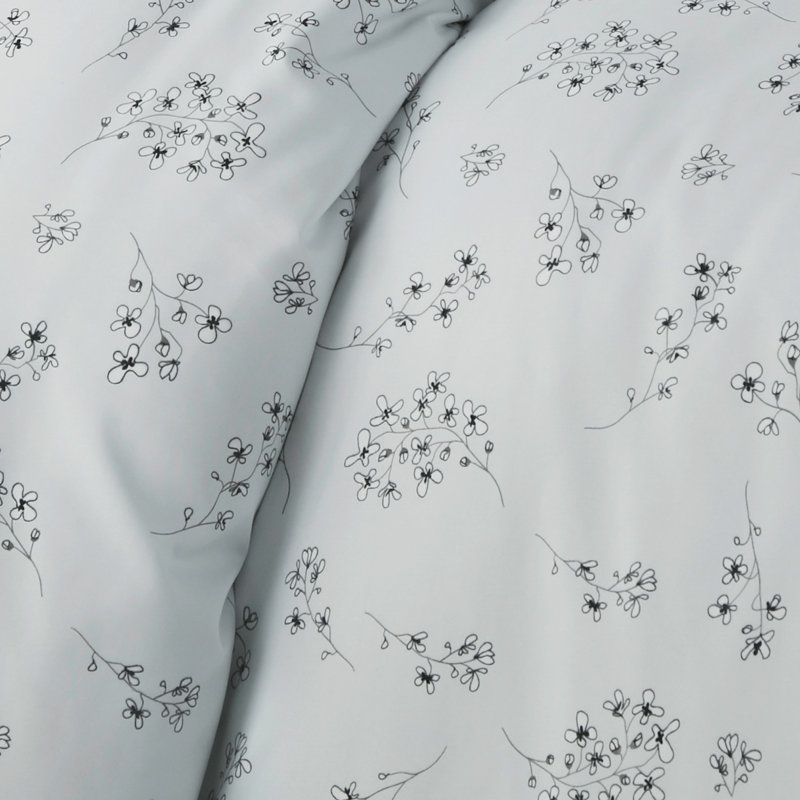 Ensemble de housse de couette Sweet Florals Collection, Bleu, Housse de couette grand / double et 2 taies décor