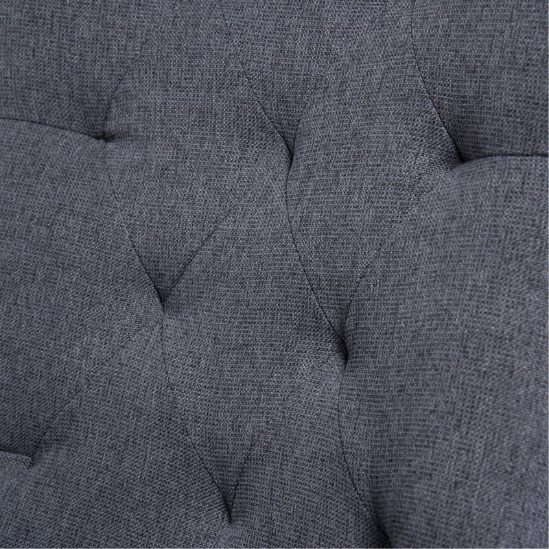 Chaise de salle à manger capitonnée Modern, Gris, Gris