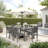 Martha Stewart Bedford 9Pc Outdoor Rattan Wicker Patio Dining Set With 8 Stack Chairs And 71" Table-109713826