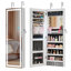 Armoire à bijoux 42,5 po avec miroir lumineux et armoire à bijoux murale-2135177510