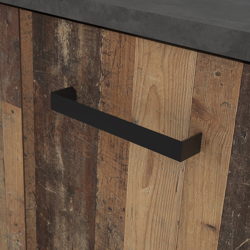 Veris Under Sink Cabinet, Walnut/Dark Grey