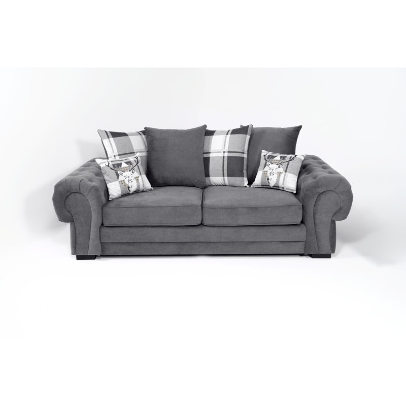 Alcrossagh 3 Seater Sofa, Dark Grey