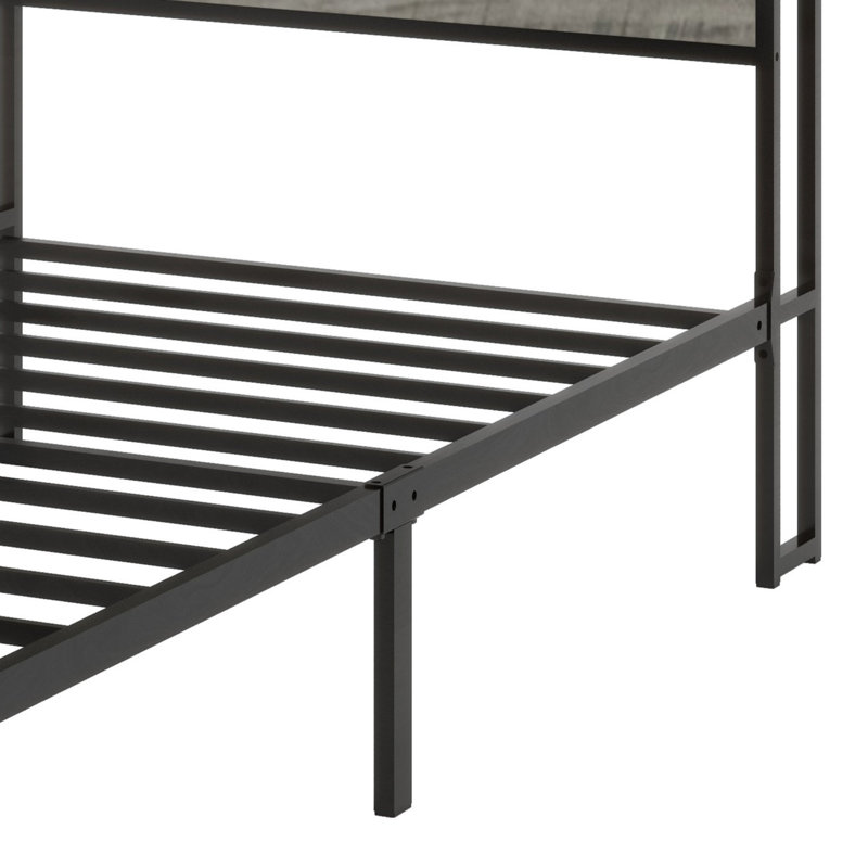 Lit plateforme avec rangement et accessoires, Lit simple