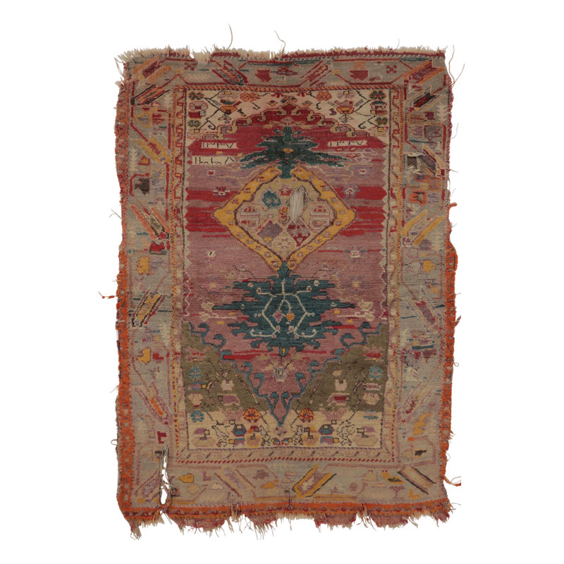 Vintage One-of-a-Kind 3'3X4'9 Hand Knotted Area Rug