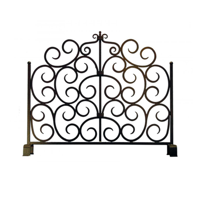 Mediterranean Iron Fireplace Screen, 46" H x 30" W x 7" D, Cajun Spice