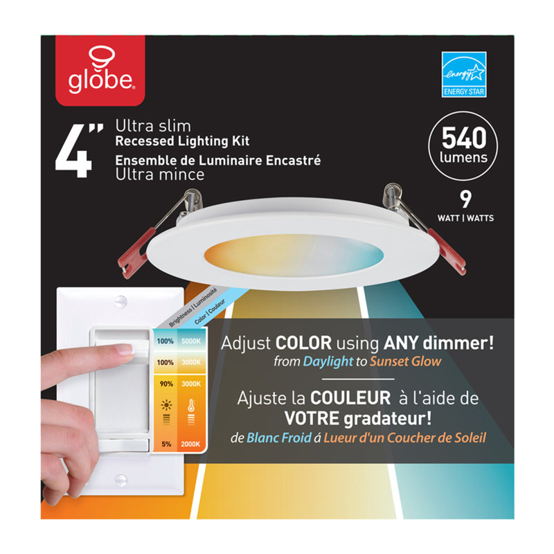 Ultra Slim Energy Star 4" White LED Canless Downlight