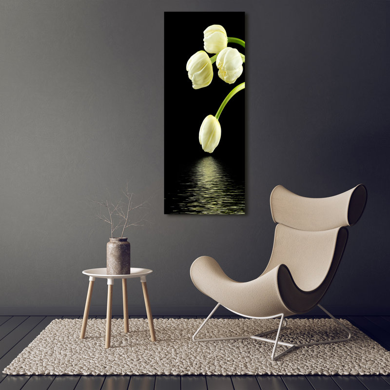 White Tulips - Wrapped Canvas Print