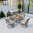 Hainer 4 - Person Patio Dining Set with Square Table , Cushions Included-882586969